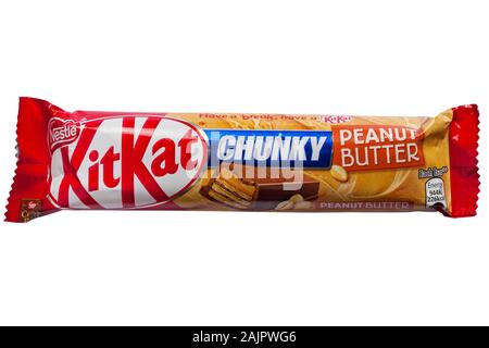 Nestle Kitkat Chunky Peanut Butter Chocolate Bar Isolated On White