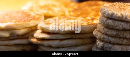 Bread on Moroccan market in Fes, Morocco. With selective focus Stock Photo