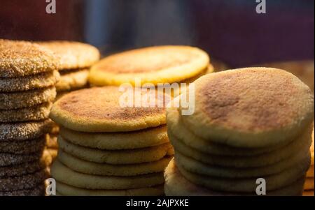 Bread on Moroccan market in Fes, Morocco. With selective focus Stock Photo