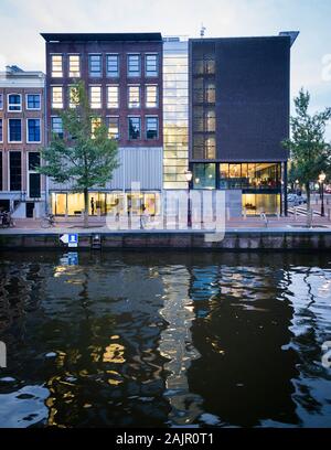 Amsterdam, Netherlands - 23 October 2019: The Anne Frank House (Dutch: Anne Frank Huis) at Amsterdam's Prinsengracht 263-265.