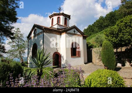 Church of St. Athanasius near the ancient monastery-fortress of Saint Naum, Ohrid, Republic of North Macedonia Stock Photo
