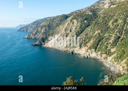 Trekking day from Riomaggiore to Campiglia, Cinque Terre National Park, Unesco Site, Liguria, Italy Stock Photo