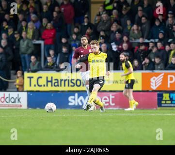 Burton Upon Trent, UK. 05th Jan, 2020.  Burton Albion versus Northampton Town; Stephen Quinn of Burton Albion passing the ball - Strictly Editorial Use Only. No use with unauthorized audio, video, data, fixture lists, club/league logos or 'live' services. Online in-match use limited to 120 images, no video emulation. No use in betting, games or single club/league/player publications Credit: Action Plus Sports Images/Alamy Live News Stock Photo