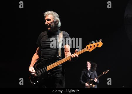 Milano Italy  04/01/2011 : Live concert of Roger Waters at the Forum of Assago, The Wall Tour 2010/2011 Stock Photo