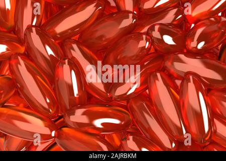 Stack of fish oils background Stock Photo