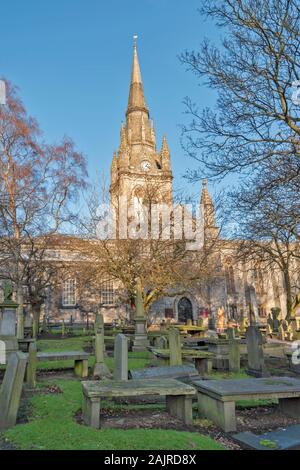 City of Aberdeen, Scotland. View of the Kirk of Saint Nicholas, St ...