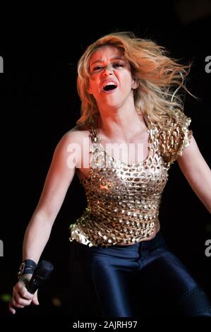Milan Italy ,03 May 2011 , Live concert of Shakira , the sun comes out