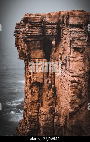 Large cliff overlooking the Atlantic Ocean Stock Photo