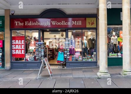 January sale at The Edinburgh Woollen Mill, Stall Street, Bath, England Stock Photo
