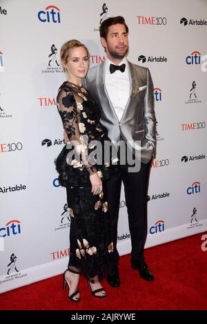 Emily Blunt (L) and John Krasinski attend the 2018 Time 100 Gala at Jazz at Lincoln Center on April 24, 2018 in New York City. Stock Photo