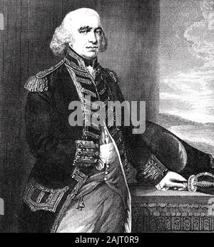 RICHARD HOWE, 1st Earl Howe (1726-1799) British naval officer Stock Photo