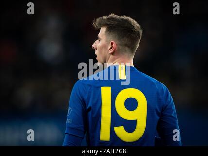 London, UK. 05th Jan, 2020. Mason Mount (19) of Chelsea during the FA Cup 3rd round match between Chelsea and Nottingham Forest at Stamford Bridge, London, England on 5 January 2020. Photo by Andy Rowland. Credit: PRiME Media Images/Alamy Live News Stock Photo