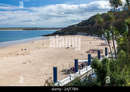 Beautiful view at Porthminster Beach St Ives Cornwall Cornwall England UK Europe Stock Photo