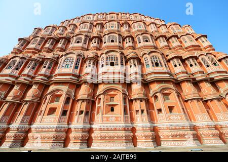 The symbolic Hawa Mahal ( Palace of the winds ) in Jaipur, India. Stock Photo