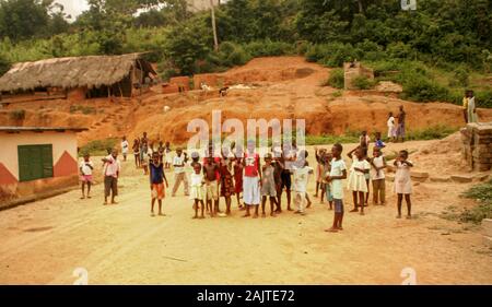 Lifestyle of fishing village in West Africa, Ghana Stock Photo