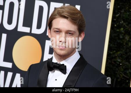 Los Angeles, California, USA. 05th Jan, 2020. Joe Alwyn  arrives at the 77th Golden Globe Awards held at The Beverly Hilton Hotel on January 5, 2020 in Beverly Hills, CA. (Photo by Sthanlee B. Mirador/Sipa USA) Credit: Sipa USA/Alamy Live News Stock Photo