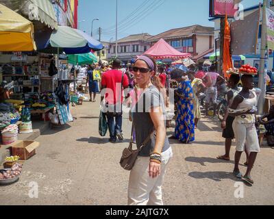 Lifestyle of fishing village in West Africa, Ghana Stock Photo