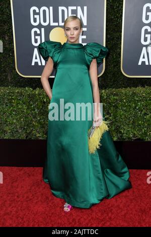 Los Angeles, California, USA. 05th Jan, 2020. Jodie Comer  arrives at the 77th Golden Globe Awards held at The Beverly Hilton Hotel on January 5, 2020 in Beverly Hills, CA. (Photo by Sthanlee B. Mirador/Sipa USA) Credit: Sipa USA/Alamy Live News Stock Photo