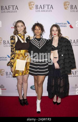 Thomasin McKenzie, Taylor Russell and Kaitlyn Dever at The BAFTA Los