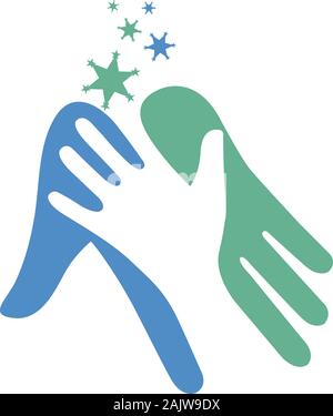 helping hand logo Stock Photo