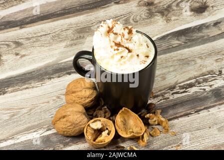 Iced coffee in a mug Stock Photo