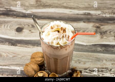 Iced coffee in a mug Stock Photo