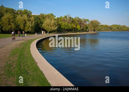 Wascana lake in Regina, Saskatchewan, Canada Stock Photo