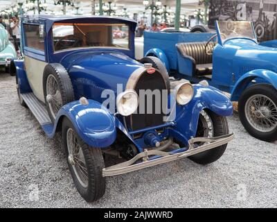 MULHOUSE, FRANCE on AUGUST 2018: Bugatti Type 40 produced in 1927 on exhibition in museum in european cite de l'Automobile, Schlumpf collection. Stock Photo