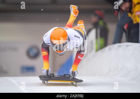 Axel JUNGK (GER), start, action, BMW IBSF World Cup Skeleton of Men, on January 5th, 2020 in Winterberg/Germany. Â | usage worldwide Stock Photo