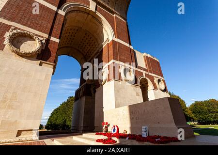 The Lutyens designed Memorial to the Missing of the Somme Battle in Thiepval, France Stock Photo