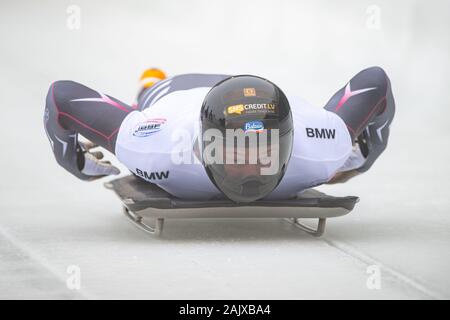 Martins DUKURS (LAT), start, action, BMW IBSF World Cup Skeleton of Men, on January 5th, 2020 in Winterberg/Germany. Â | usage worldwide Stock Photo