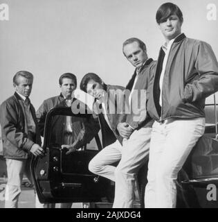 BEACH BOYS Promotional photo of American pop group about 1963 Stock Photo