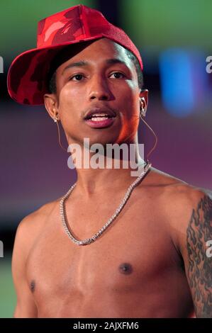 Milano Italy 05/29/2004, Arena Civica :  Pharrell Williams of N.E.R.D. in concert during the musical event 'Festivalbar 2004'. Stock Photo
