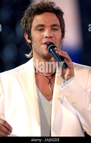 Milano Italy 05/30/2003, Civic Arena :  Will Young in concert during the musical event 'Festivalbar 2003'. Stock Photo