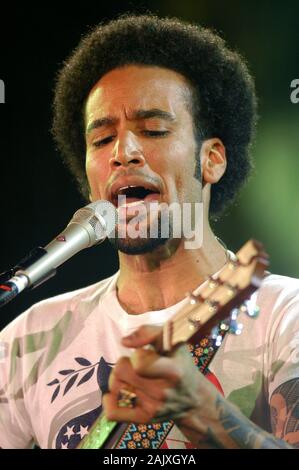 Milano Italy 05/31/2003, Civic Arena :  Ben Harper in concert during the musical event 'Festivalbar 2003'. Stock Photo