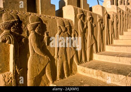 The Remains of the Sehdar Palace. Persepolis, the former capitol of Persia, got destroyed by Alexander the Great 330 BC. Stock Photo