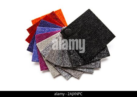 carpet samples on white background Stock Photo