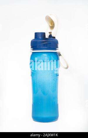 Reusable Water Bottle plastic multiple use refillable Stock Photo