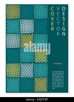 Color editable abstract background for book covers, brochures and booklets. A-4 format. Modern casual colors. Stock Vector