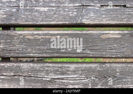 Old dark wooden grunge texture of bench with cracks Stock Photo