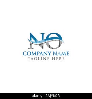 Initial Letter NO Logo Design Vector Template. NO Letter Logo Design Stock Vector