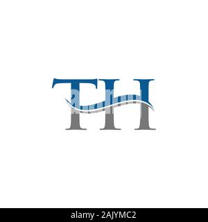 Initial Letter TH Logo Design Vector Template. TH Letter Logo Design Stock Vector