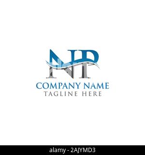 Initial Letter NP Logo Design Vector Template. NP Letter Logo Design Stock Vector