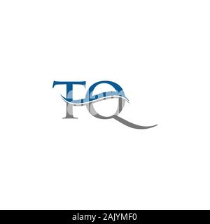 Initial TQ letter Logo Design vector Template. Abstract Script Letter ...