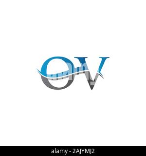 Initial Letter OV Logo Design Vector Template. OV Letter Logo Design Stock Vector