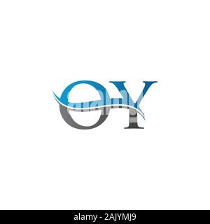 Initial Letter OY Logo Design Vector Template. OY Letter Logo Design Stock Vector