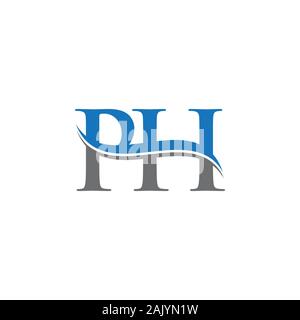 Initial Letter PH Logo Design Vector Template. PH Letter Logo Design Stock Vector