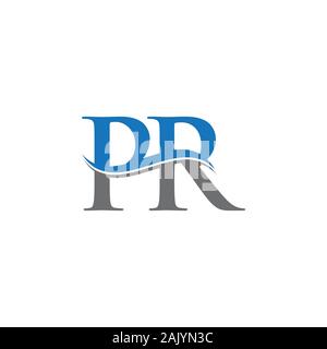 Initial Letter PR Logo Design Vector Template. PR Letter Logo Design Stock Vector