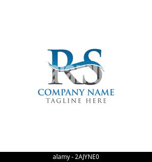 Initial Letter RS Logo Design Vector Template. RS Letter Logo Design Stock Vector