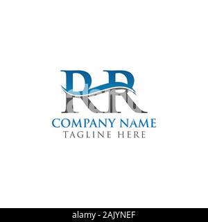 Initial Letter RR Logo Design Vector Template. RR Letter Logo Design Stock Vector